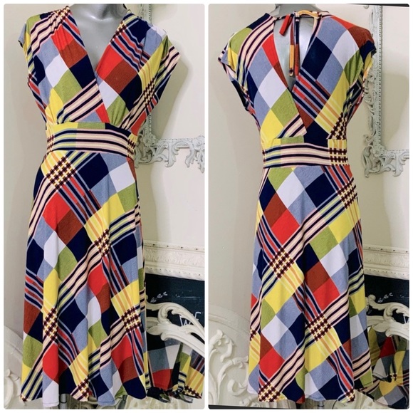 Matrushka Construction Plaid Veronica Lake Dress - Picture 1 of 10